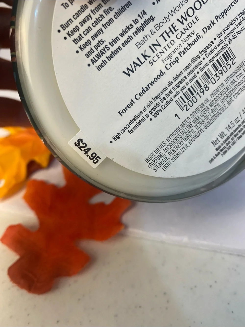 “Walk in the Woods” New 3 Wick Bath & Body Works Fall Autumn Candle